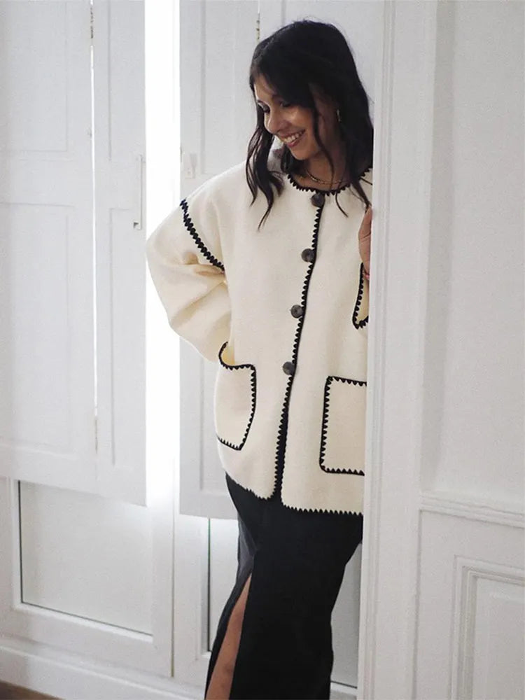 White and black Coat