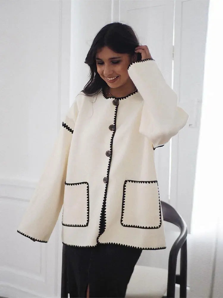 White and black Coat