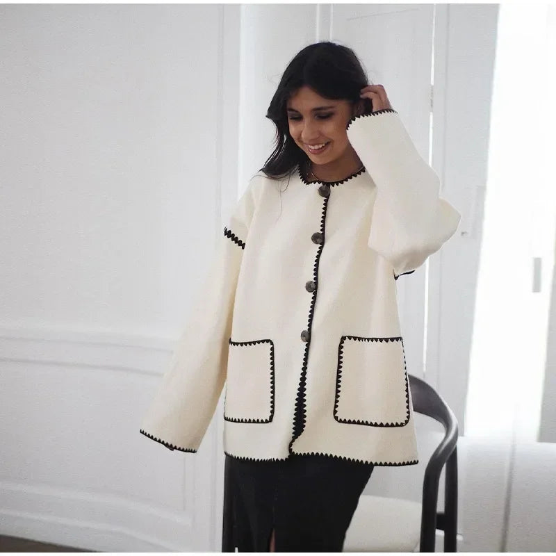 White and black Coat