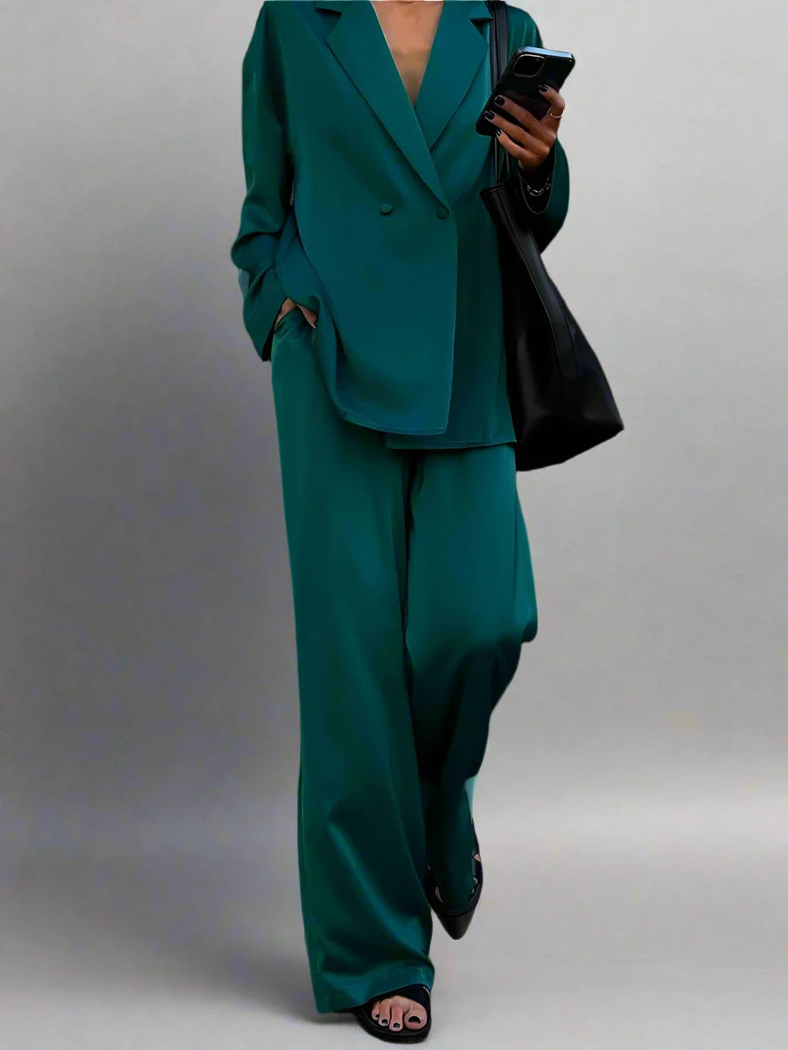 Casual sets Green Satin