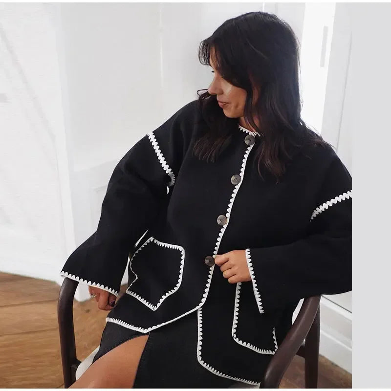 White and black Coat