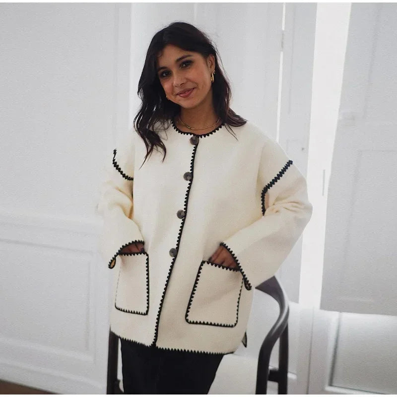 White and black Coat