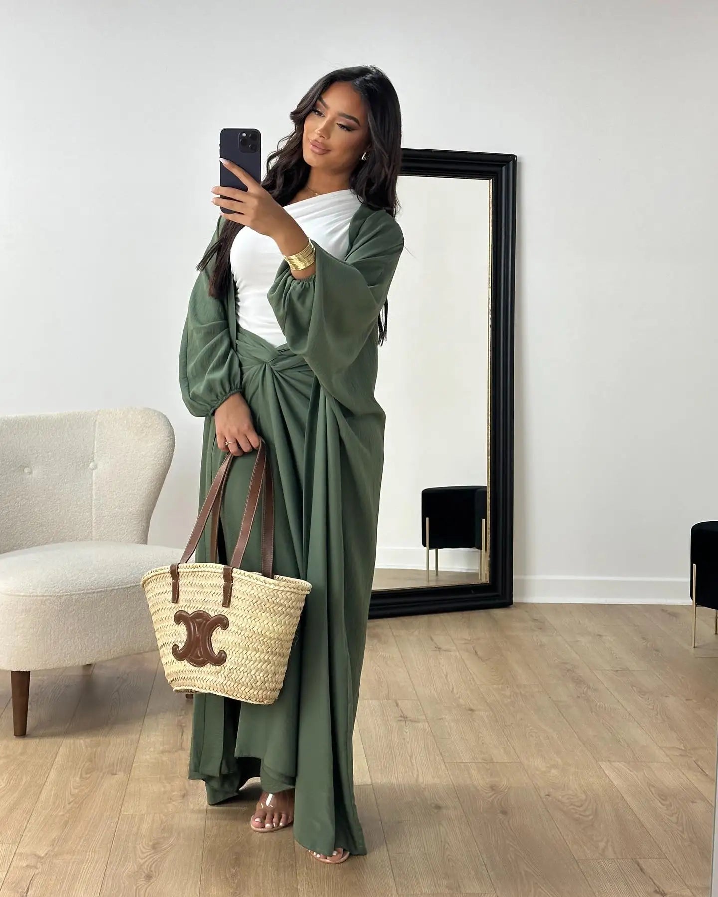 Casual Loose Strap Skirt Two piece Set