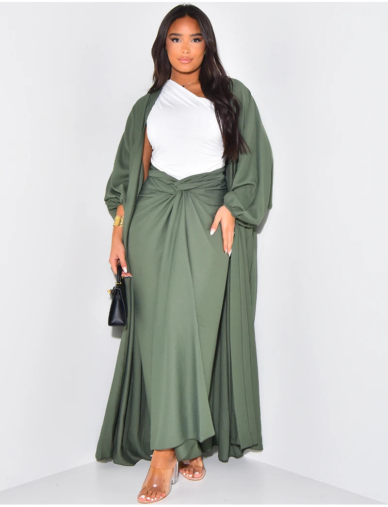 Casual Loose Strap Skirt Two piece Set