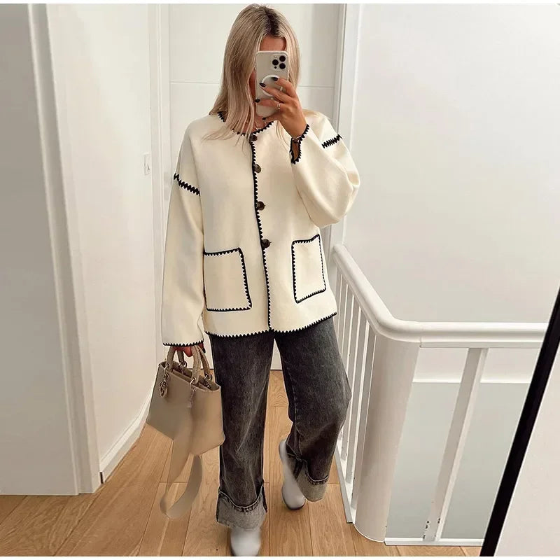 White and black Coat