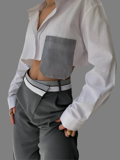 Sets Shirt With High Waist Pants