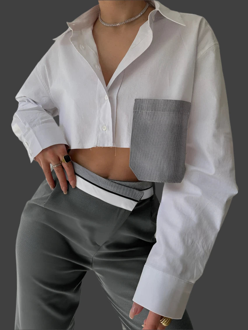 Sets Shirt With High Waist Pants